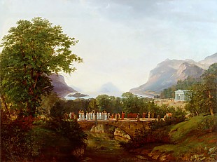 dtsch. Maler d. Klassizismus - Heroic landscape with oblation festivity