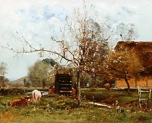 Louis Japy - Spring day at the water mill