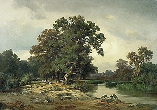 Max Schmidt - River landscape with cows