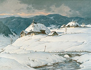 Karl Hauptmann - Winter landscape near Bernau