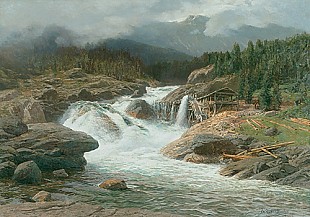 Themistokles von Eckenbrecher - Norwegian waterfall