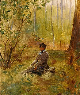 K. Xavier Roussel - Modern Lady at a forest glade