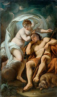 ital. Mythologiemaler - Venus and the sleeping Anchises
