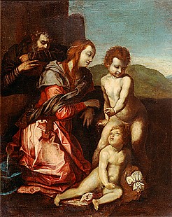 Andrea del Sarto - Nachfolger - Holy family with Johannes-boy