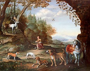 deutsch. Maler - Motive of the Legend of Hubertus