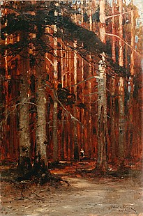 Julius von Klever - Evening in high forest