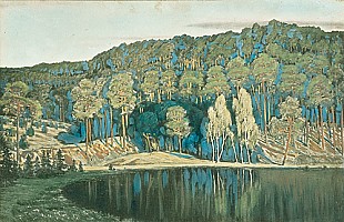 Walter Leistikow - Märkische forest landscape with lake