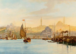 Carl Neumann - Panoramic view of Konstantinopel