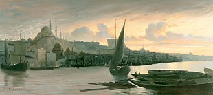 Hermann David Salomon Corrodi - Sunset above Konstantinopel