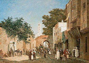 H. Beze - Idyll at midday in an oriental small town