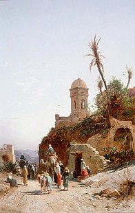 Hermann David Salomon Corrodi - In front of the gates of Jerusalem
