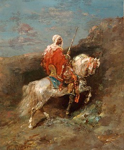 Adolf Schreyer - Arab with a horse