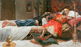 Antonio Maria Fabrés y Costa - Sultan and lady of a harem