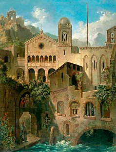 Georg Pezold - Cloister in a mountain valley