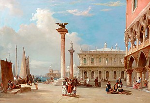 Edward Pritchett - Piazetta in Venice 
