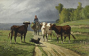 Antonio Cortes - Landscape with cows