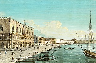 Italienischer Vedutenmaler - The doge palace in Venedig