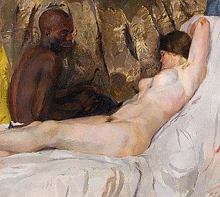 Hans Sutter - Lying nue with African