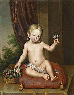 Johann Baptist Dollenbacher - Girl with flowers