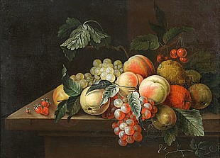 Johan Laurentz Jensen - Still life with fruits