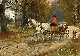 Georg Koch - Autumnal coach ride in the Grunewald