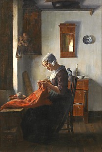 Otto Karl Kirberg - Dutch girl working