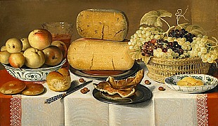 Floris Claesz van Dijk - Table-still-life with cheese and fruits