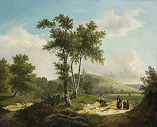 Französischer Landschaftsmale - Idyllic sommer landscape