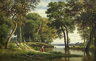 Friedrich Eduard Pape - Summerfeeling at a river