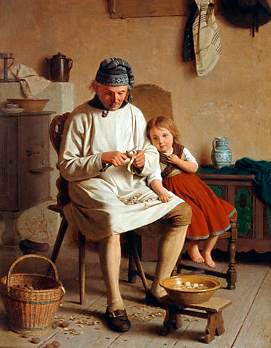 Friedrich Eduard Meyerheim - In the farmer kitchen