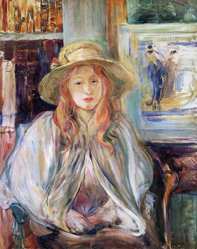 Berthe Morisot - Julie Manet with a straw hat