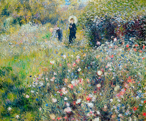 Pierre-Auguste Renoir - Lady with umbrella in garden