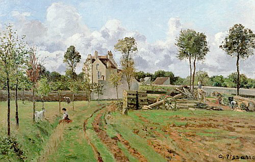 Camille Pissarro - Landscape, Louveciennes