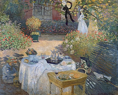 Claude Monet - Le Déjeuner (in the garden of Claude Monet in Argenteuil)