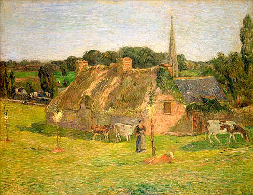 Paul Gauguin - Lollichon's Field and the Church of Pont-Aven