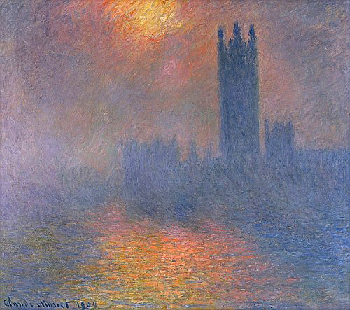 Claude Monet - London, the parliament. The sun breaks through the haze