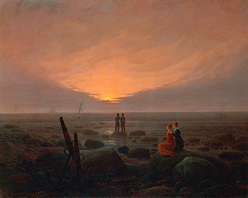 Caspar David Friedrich - Moon Rising Over the Sea