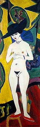 Ernst Ludwig Kirchner - Naked woman wearin a hat