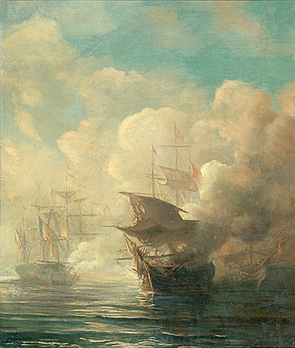 Theodor Gudin - Naval battle