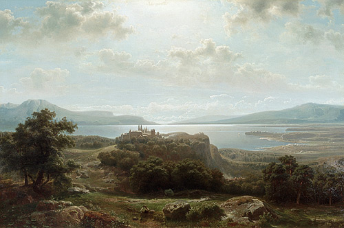 Franz Hengsbach - Northitalian landscape with lakes