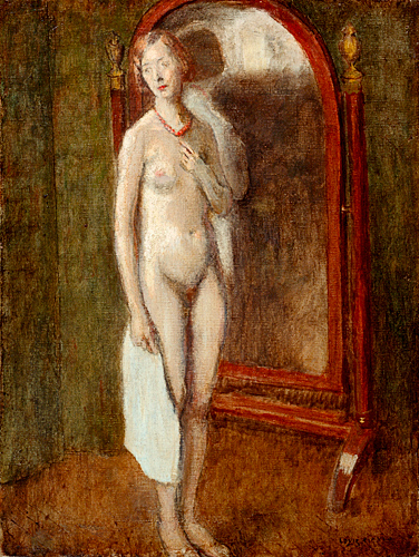 Louis Picard - Nude in front of mirror