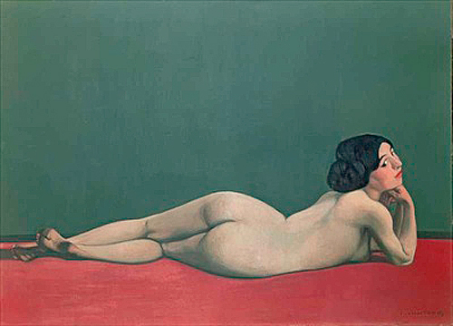 Felix Vallotton - Nude Stretched out on a Piece of Cloth