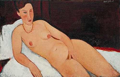 Amadeo Modigliani - Nude with Coral Necklace