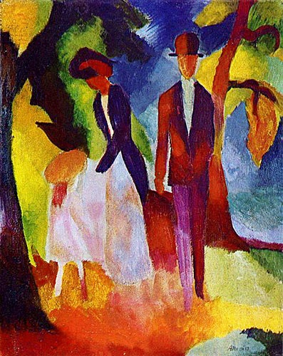 August Macke - People at the blue lake