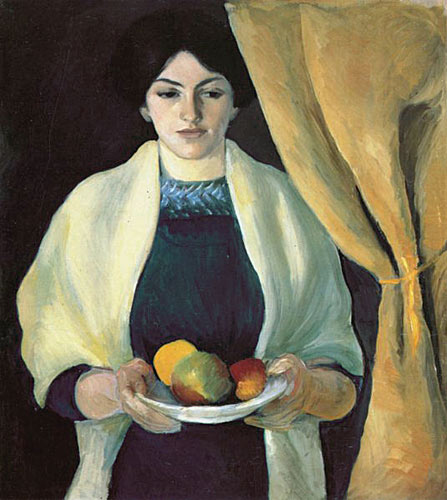August Macke - Portrait with apples