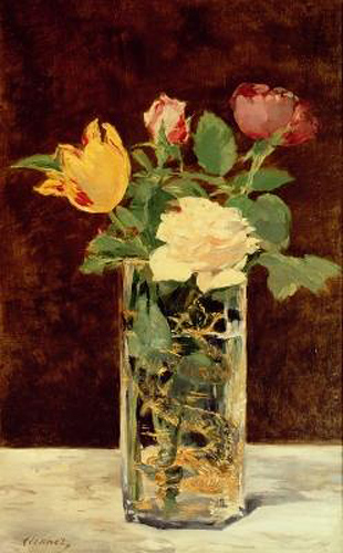 Edouard Manet - Roses and Tulips in a Vase