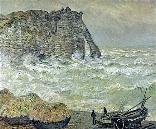 Claude Monet - Rough Sea at Etretat