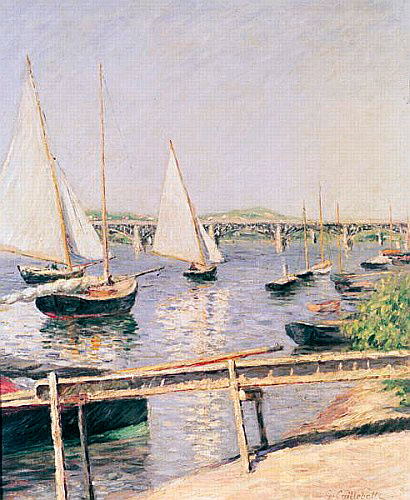Gustav Caillebotte - Sailing boats at Argenteuil