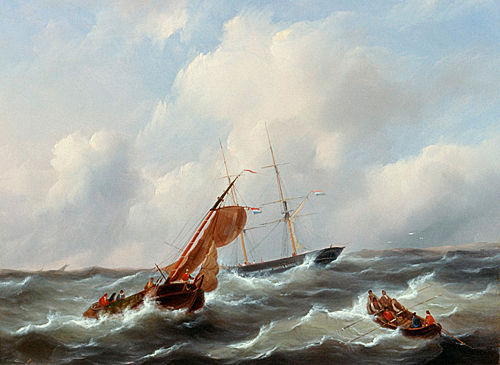 Govert van Emmerik - Ships at the sea