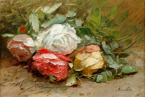 Anna Peters - Still life with blooming roses